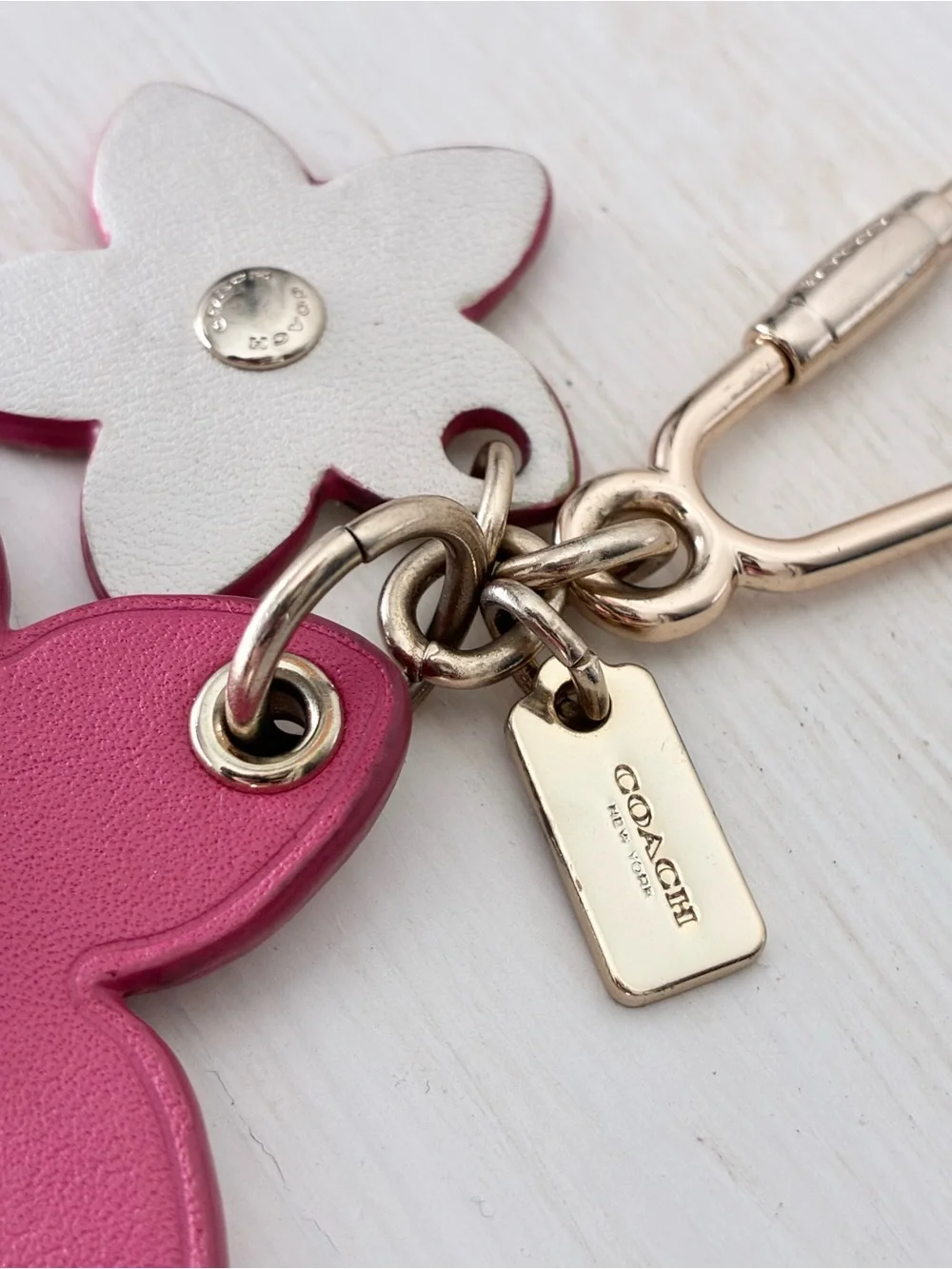 Coach Flower Bag Charm Key Chain